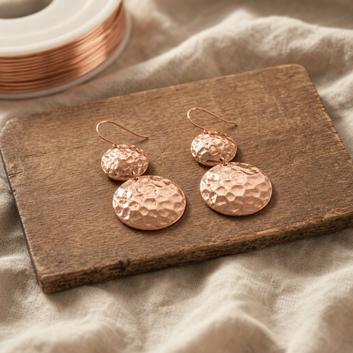 solstice copper earrings