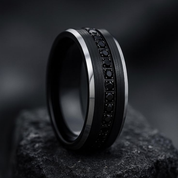 midnight silver edge band