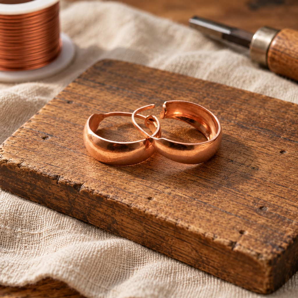 dell copper earrings