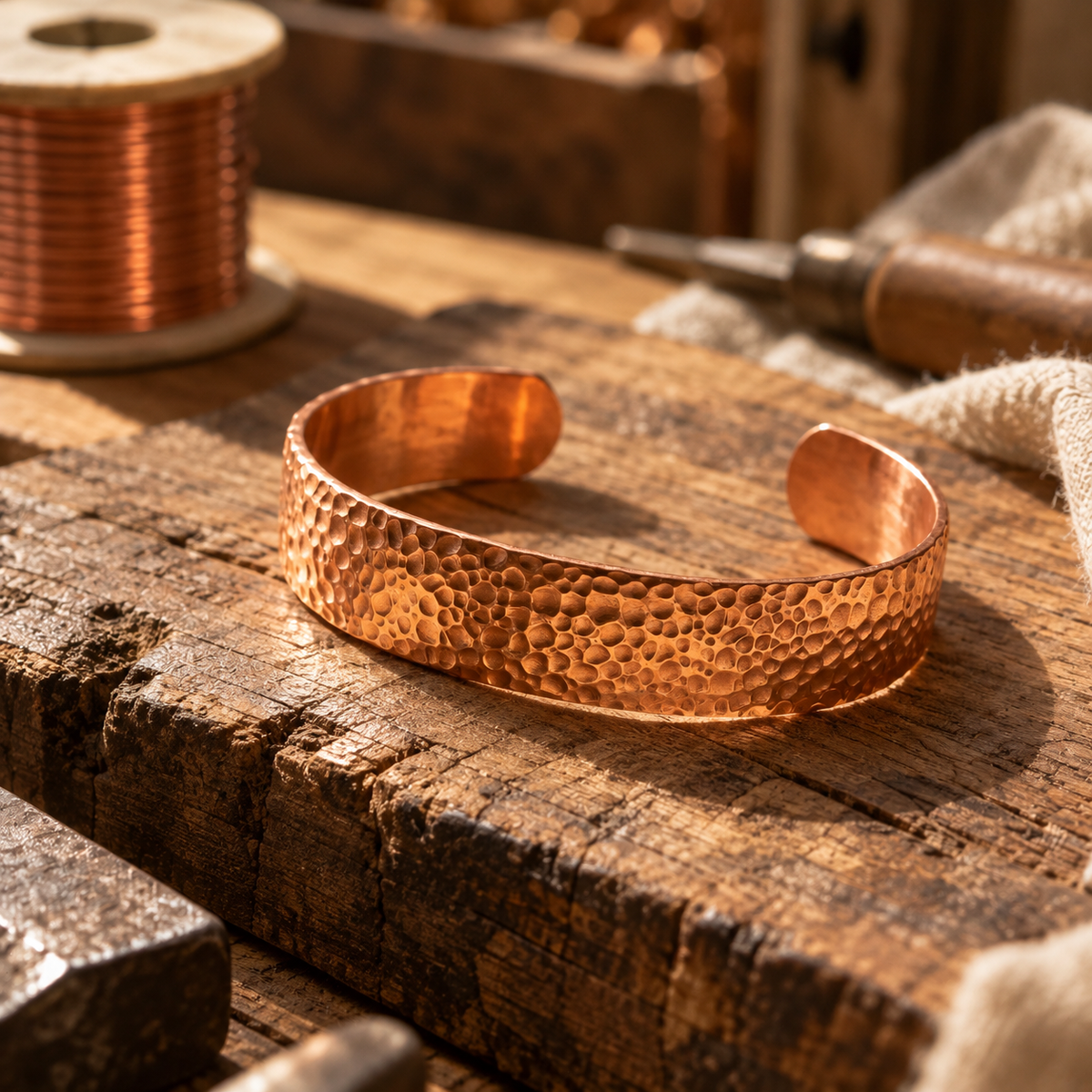 moon copper bracelet