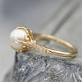 vintage gold pearl centerpiece ring