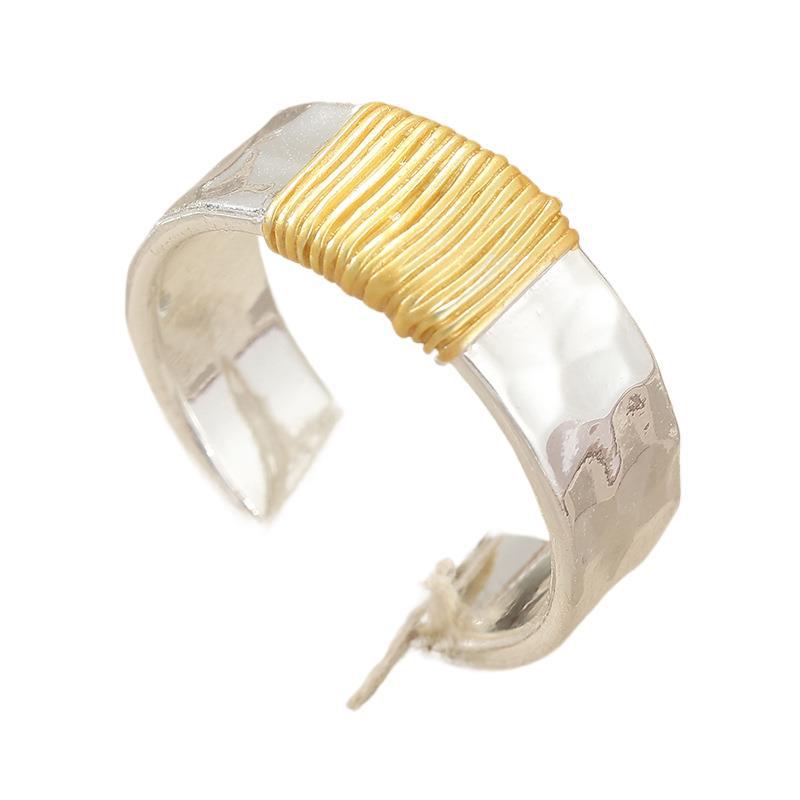 vintage golden threads silver ring
