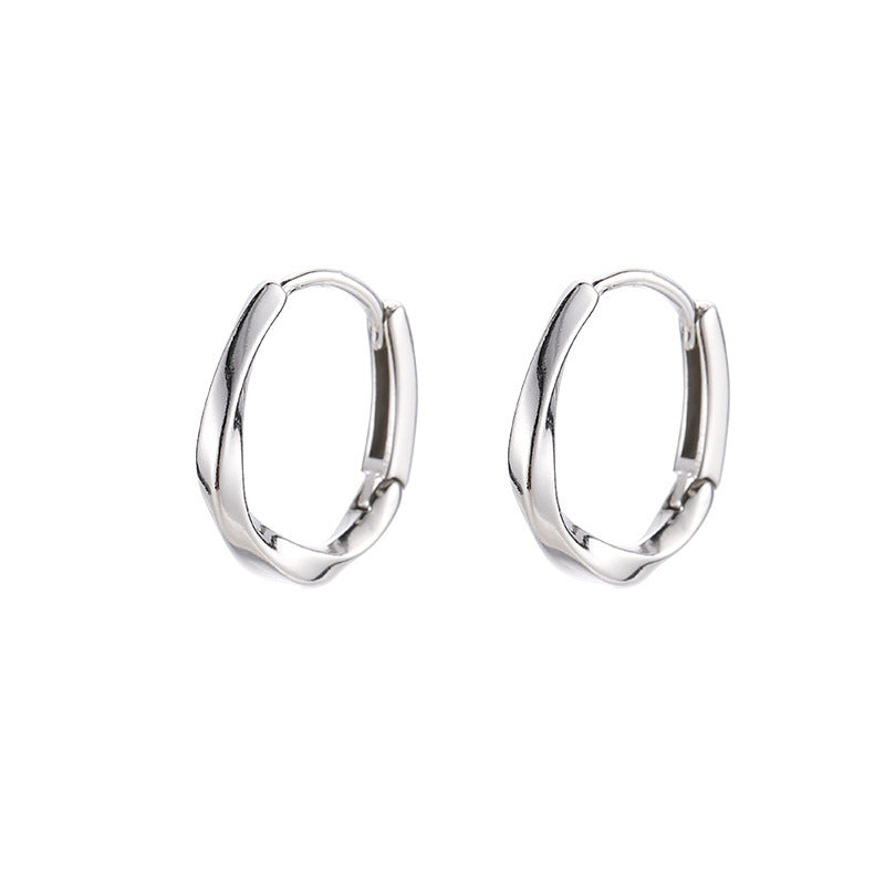 sterling silver round inlay earrings