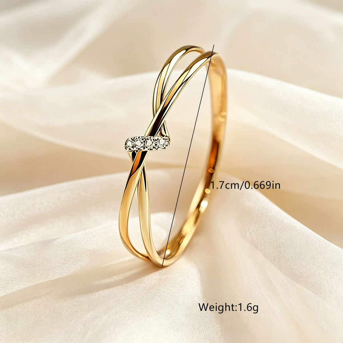 vintage golden silver twist ring
