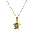ocean dreams blue turtle necklace