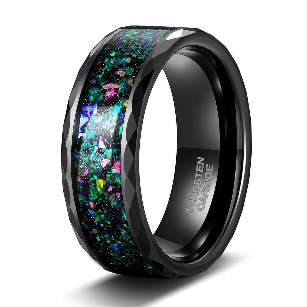 stellar emerald facet ring
