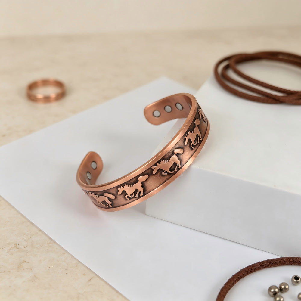 horse copper bracelet