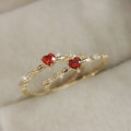 gold ruby heart ring