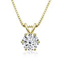 elegant solitaire necklace with moissanite