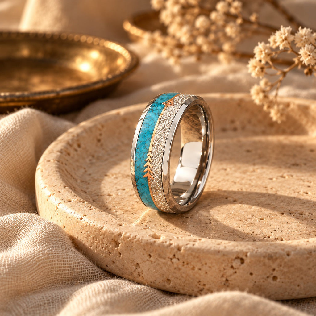 Antique Enamel Silver Ring