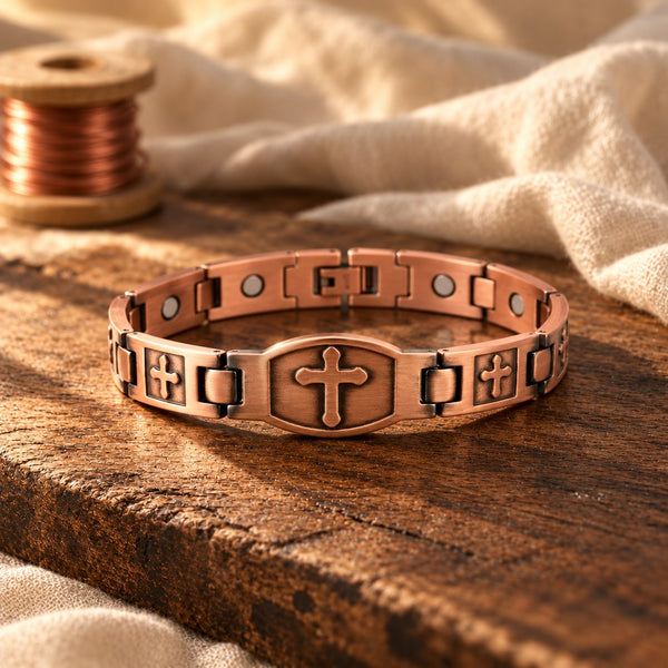 Cross Copper Bracelet