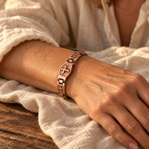 Cross Copper Bracelet