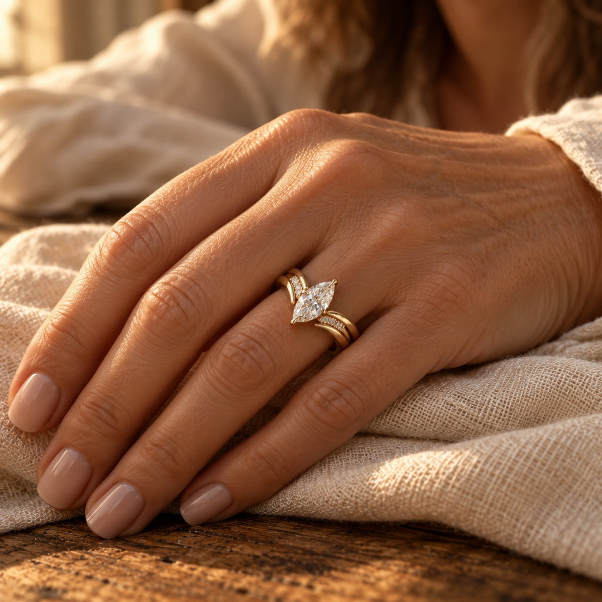 Drop Crown Gold Ring