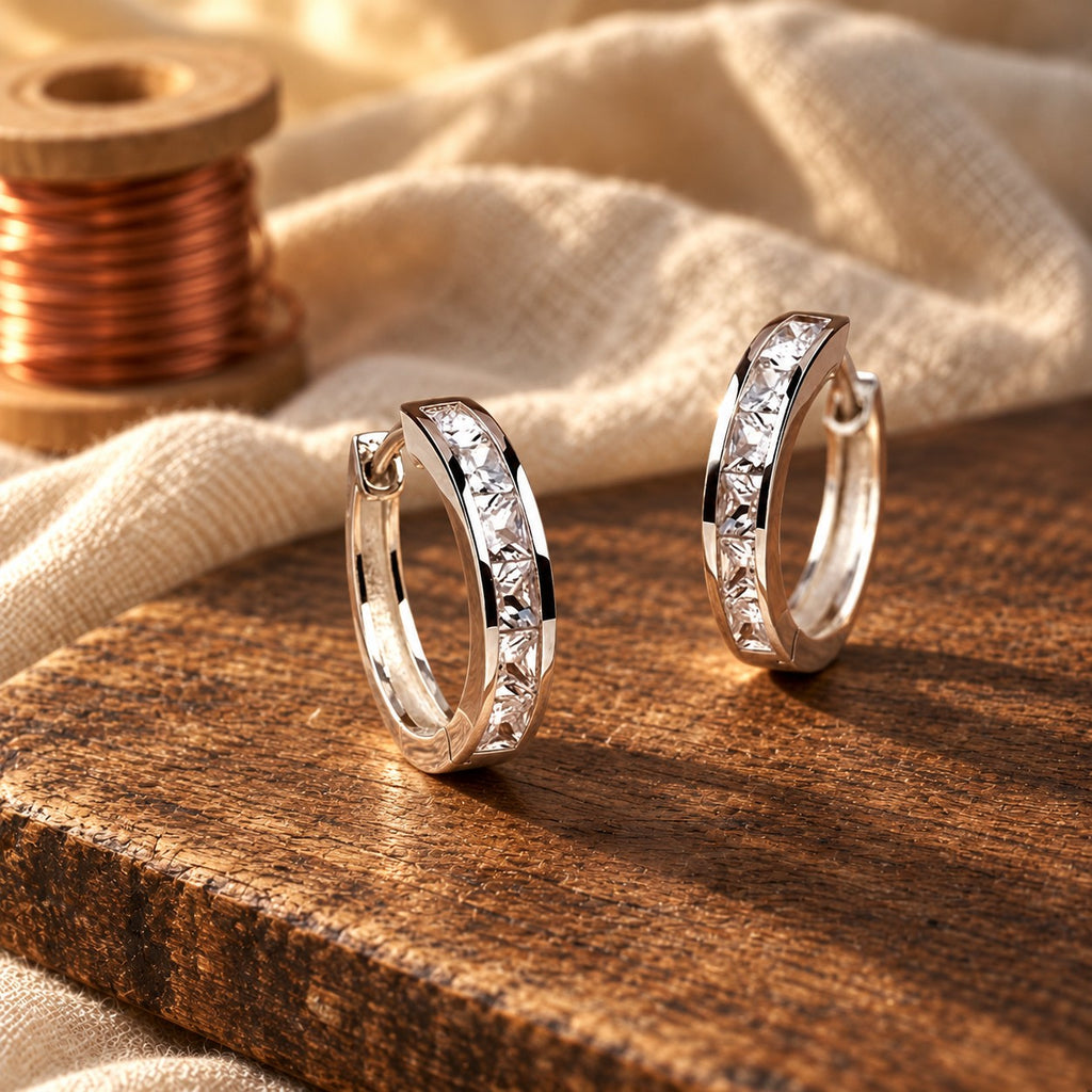 Elegant Gold and Crystal Earrings