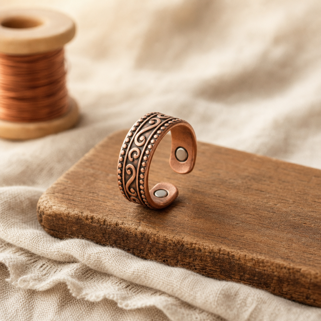 fern copper ring