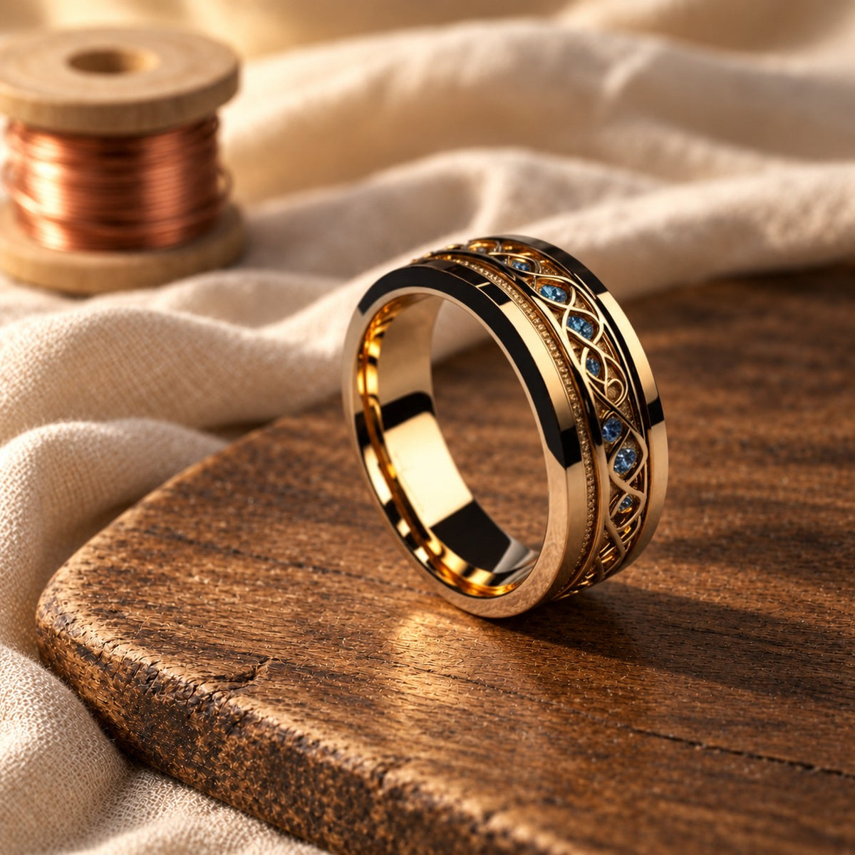 Golden Infinity Ring Vintage