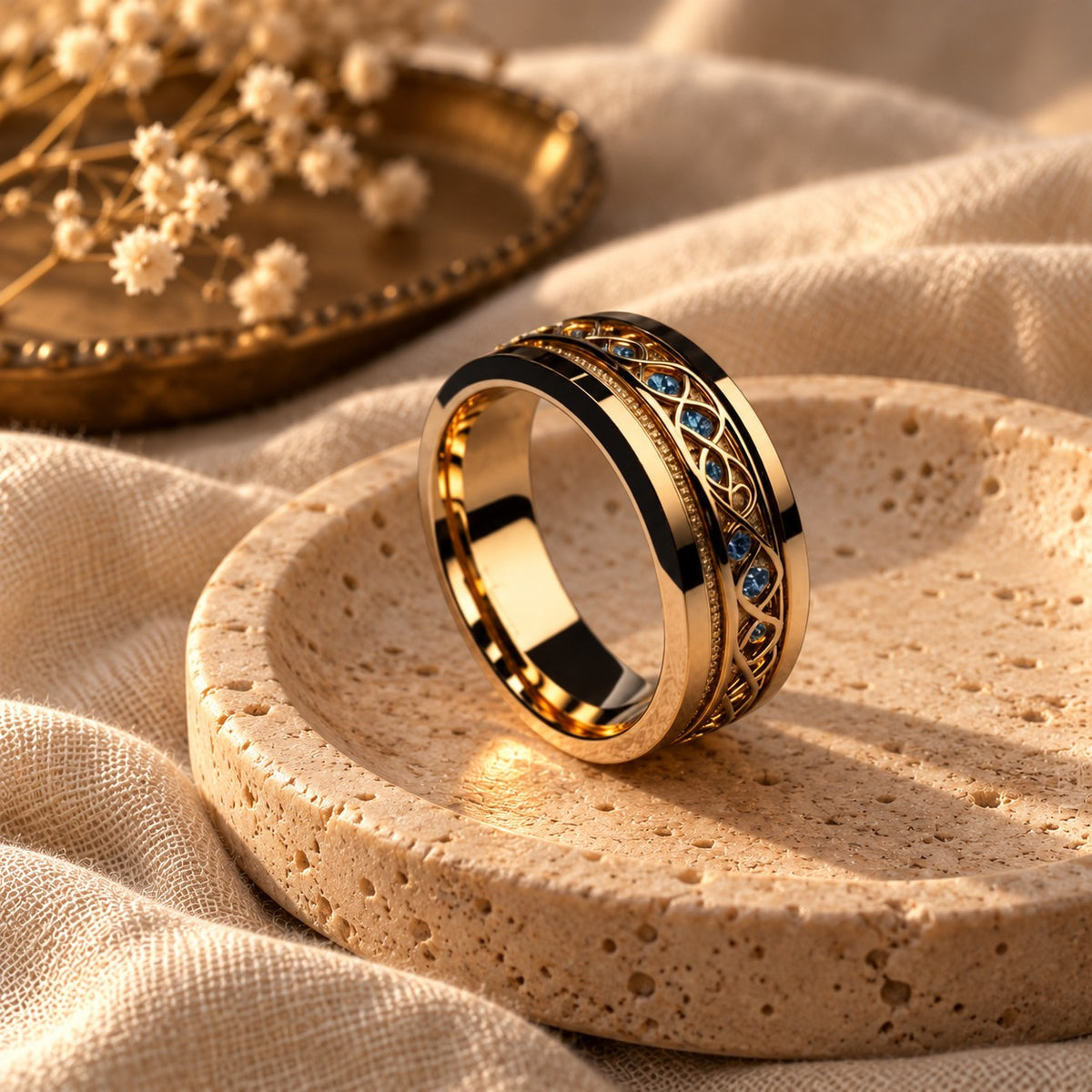 Golden Infinity Ring Vintage