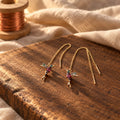 Hummingbird Enamel and Zirconia Earrings