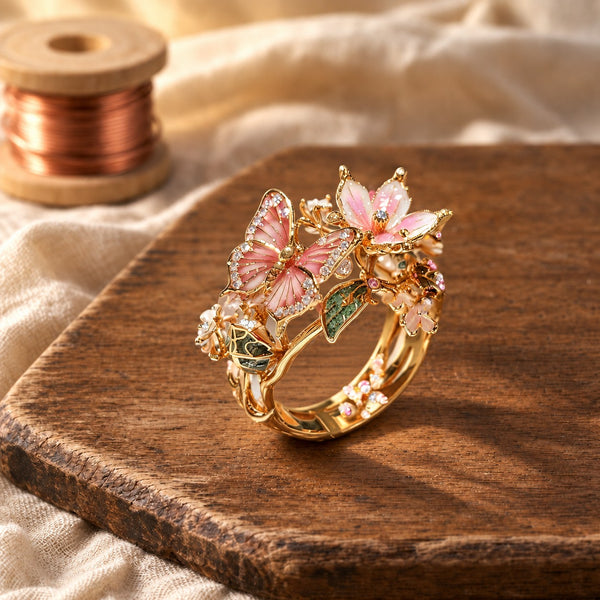 Natur Bright Butterfly Zirconia Ring