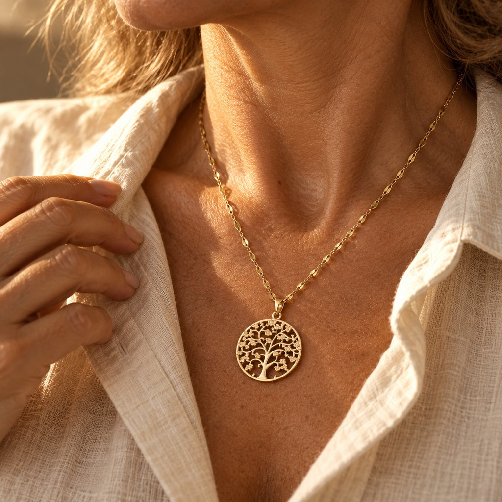 Roots of Life Necklace in Gold