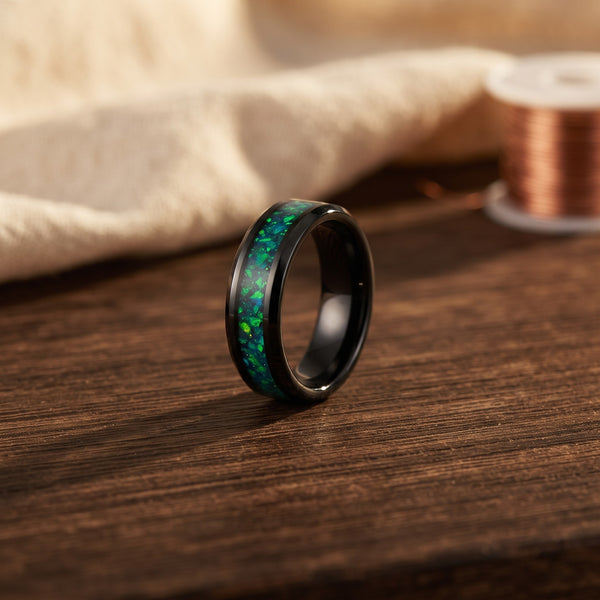Stellar Emerald Facet Ring