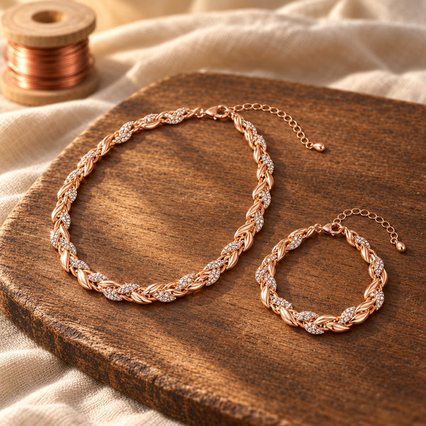 The Elegant Glass Rhinestone Fish Tail Set