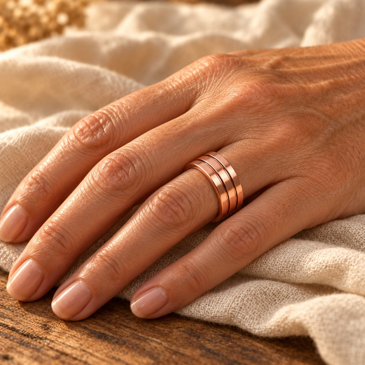 Trine Copper Ring