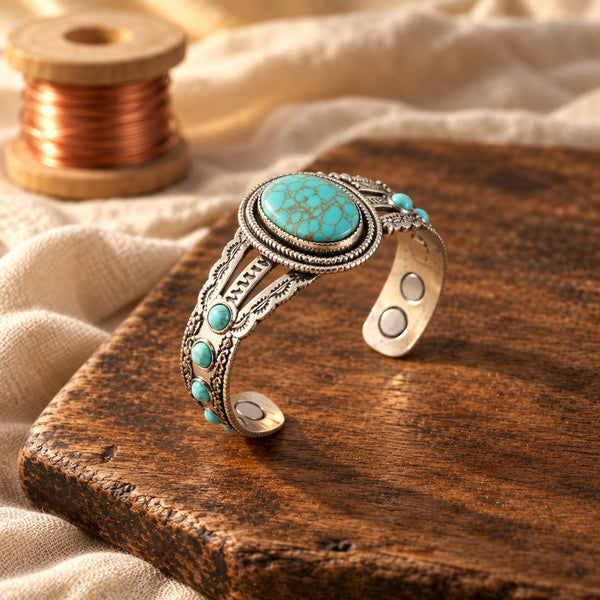 Vintage Bohemian Tribal Turquoise Bangle Bracelet