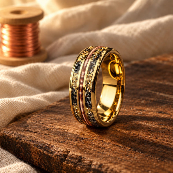 Vintage Royal Line Golden Ring